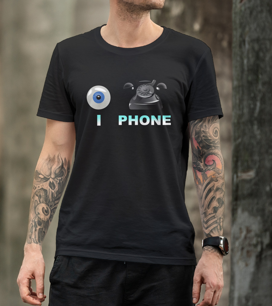 Eye And Old Phone Playful Pun T-Shirt