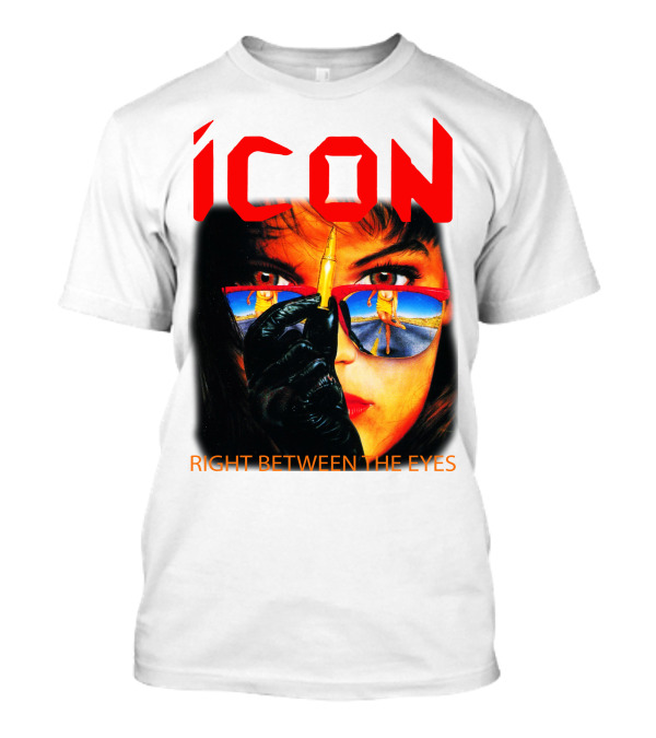 ICON Right Between The Eyes Woman With Bullet Reflection Sunglasses T-Shirt