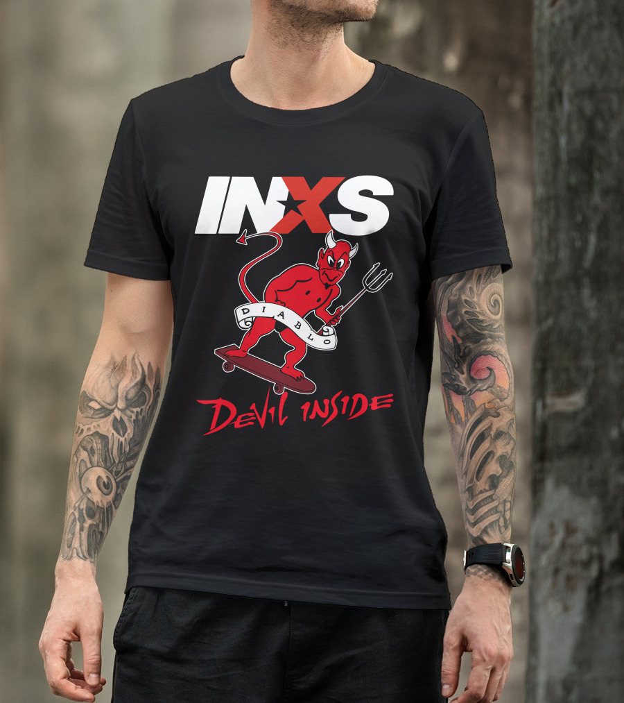 INXS Diablo Devil Inside Skateboarding Demon T-Shirt