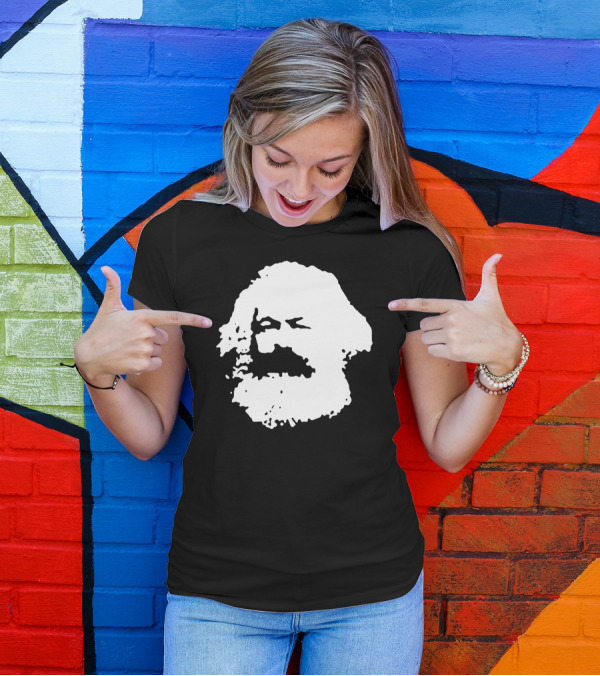 Karl Marx Silhouette White T-Shirt