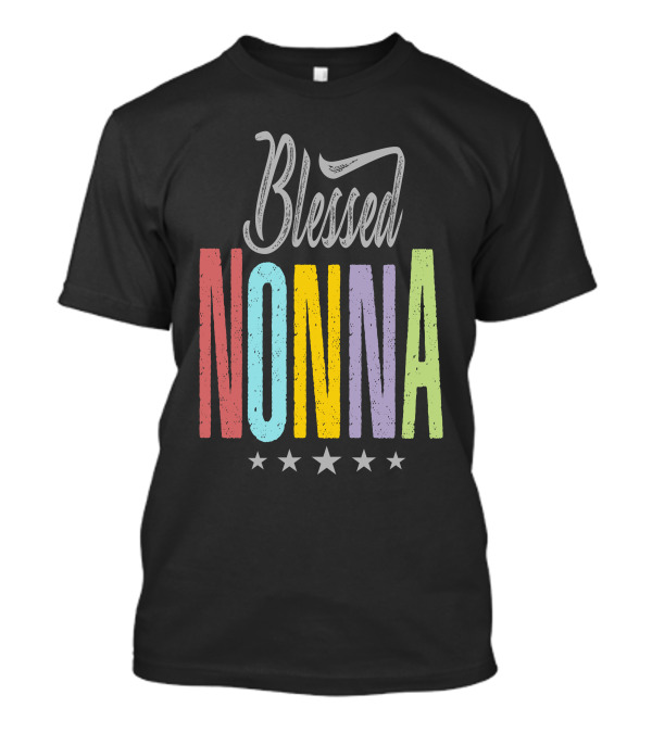 Blessed Nonna Multicolored Stars T-Shirt