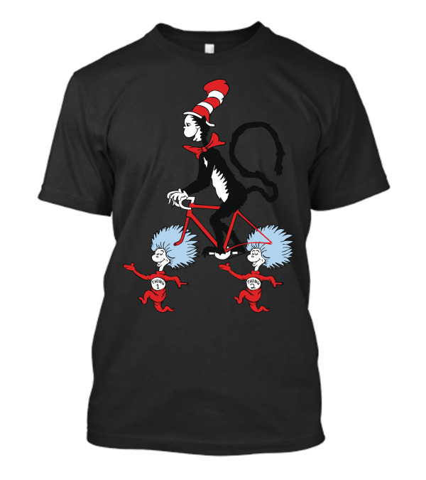 Cat In The Hat Thing 1 Thing 2 Bicycle T-Shirt