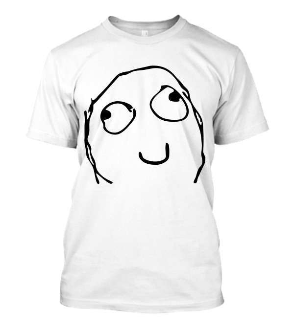 Derp Derpina Meme Face Black And White Drawing T-Shirt