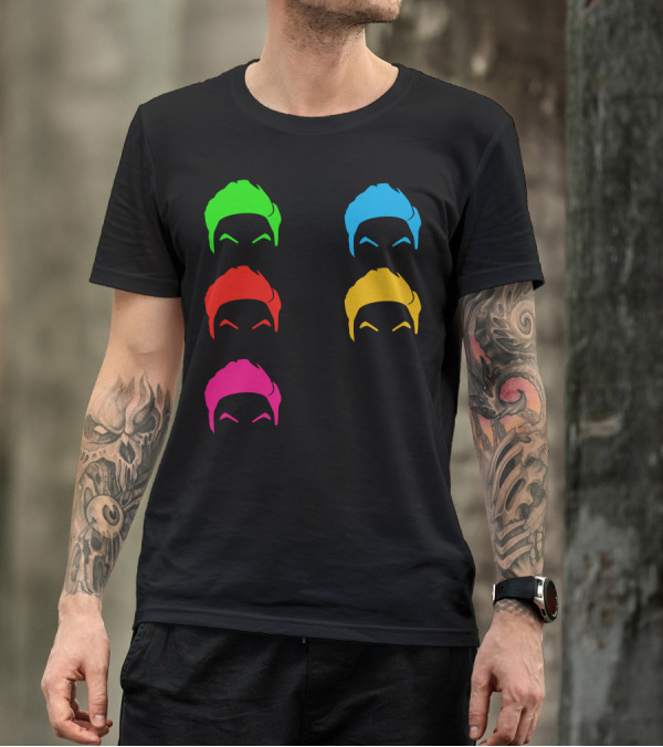 Felipe Neto Hair Color Green Blue Red Yellow Pink Black T-Shirt