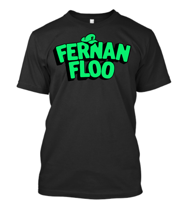 FERNAN FLOO Green Text With Iconic Hat T-Shirt