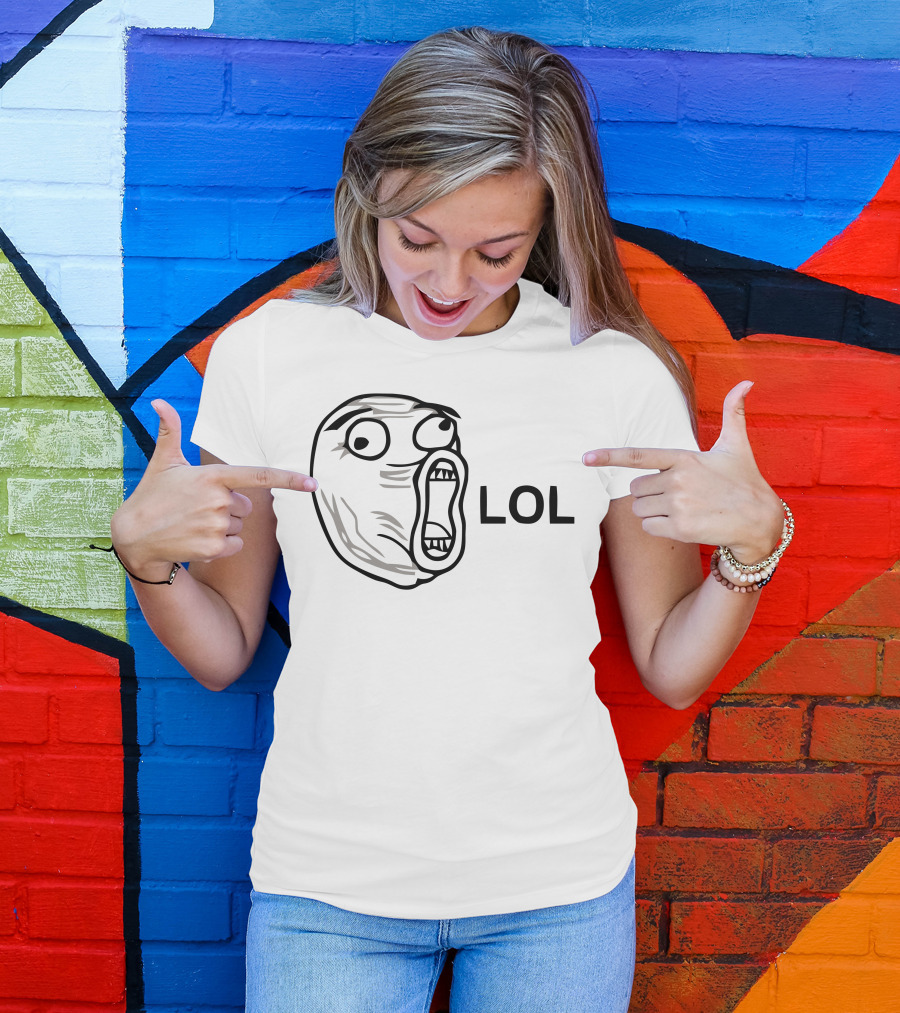 LOL Meme Face Reaction Guy T-Shirt