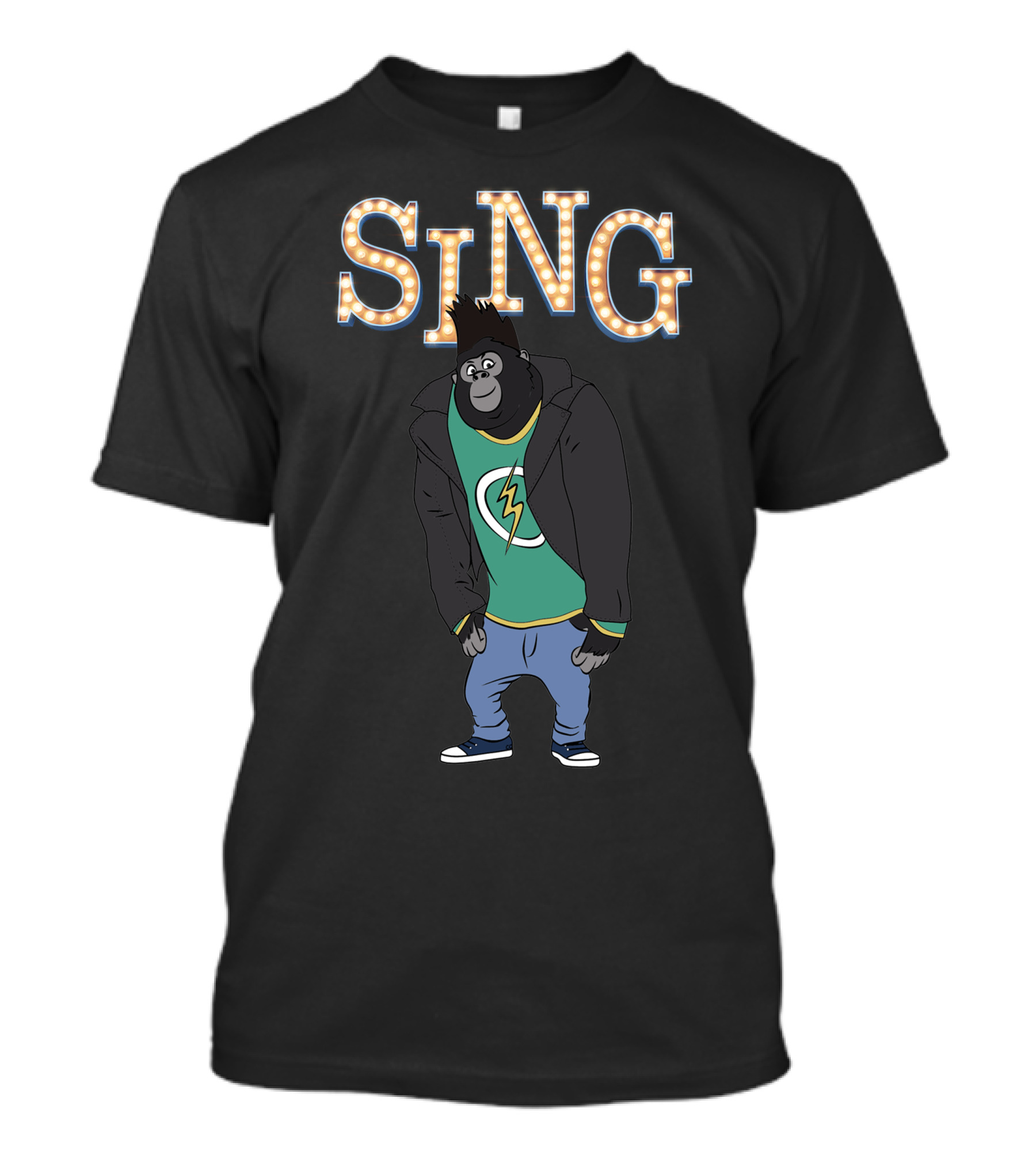 Sing Gorilla Character Music Performance T-Shirt
