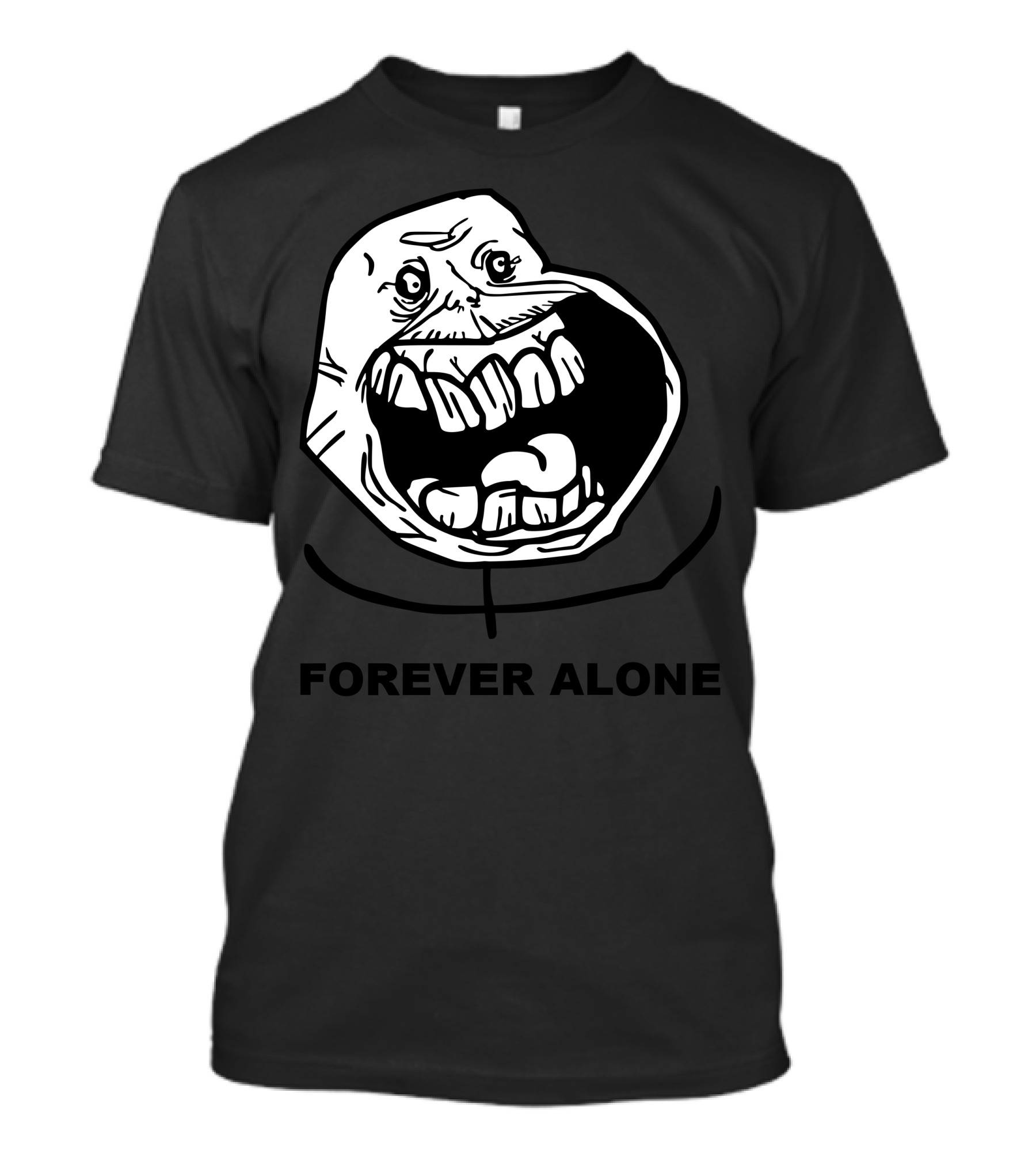 Forever Alone Meme Face T-Shirt