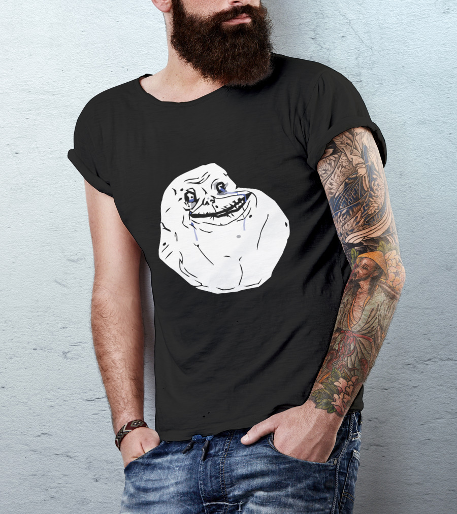 Forever Alone Meme Sad Face T-Shirt