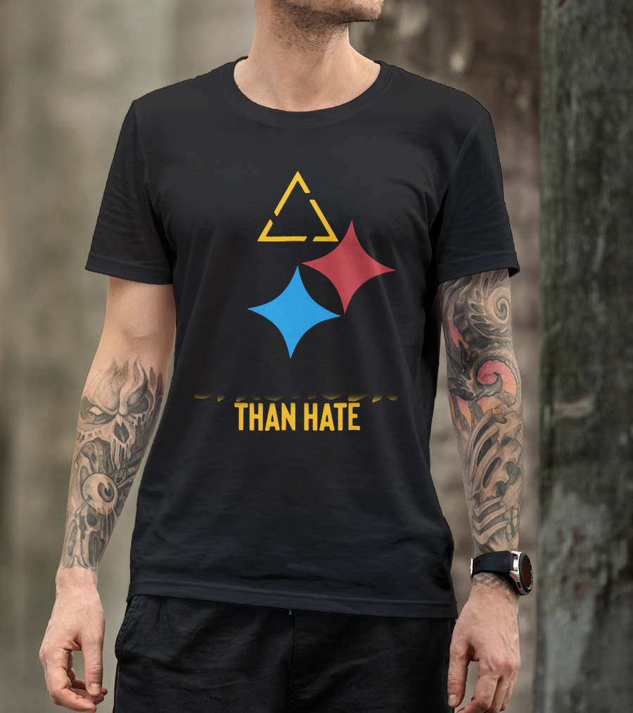 Stronger Than Hate Jewish Star Pittsburgh Steelers T-Shirt