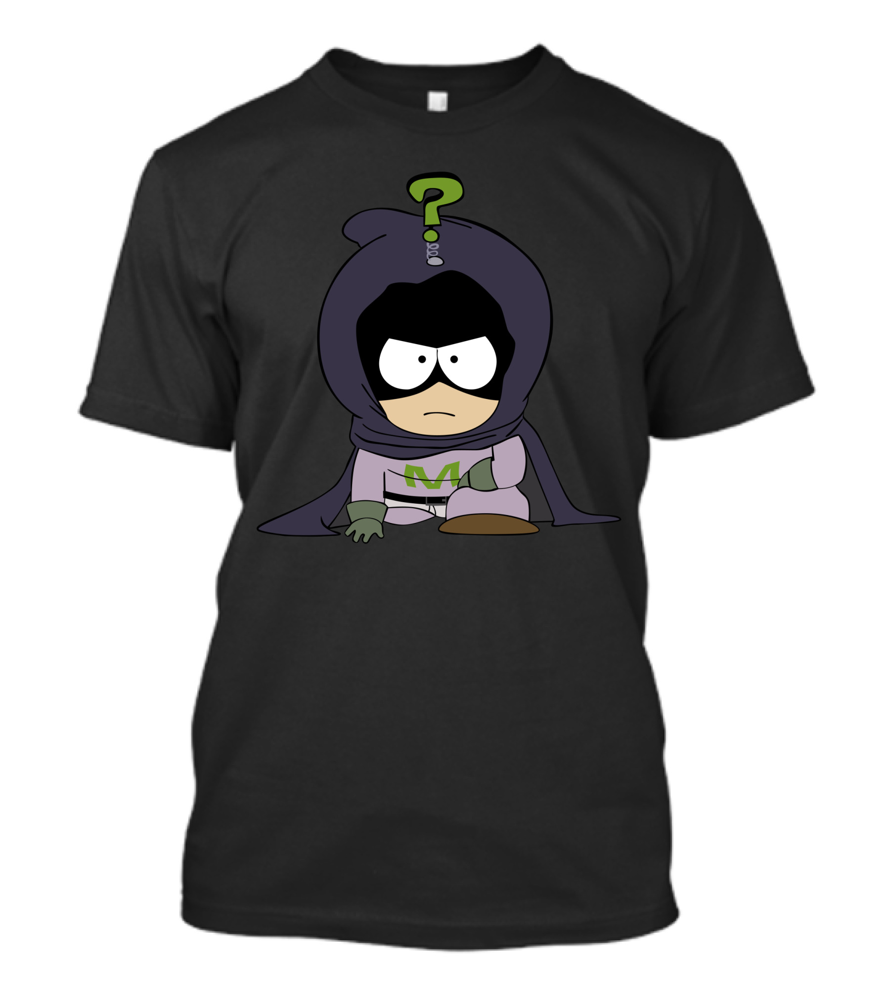 South Park Mysterion Character With Green Question Mark Cloak T-Shirt