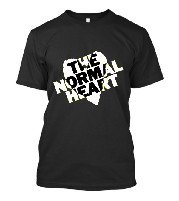 The Normal Heart Bold Distressed Typography In Broken Heart Shape T-Shirt