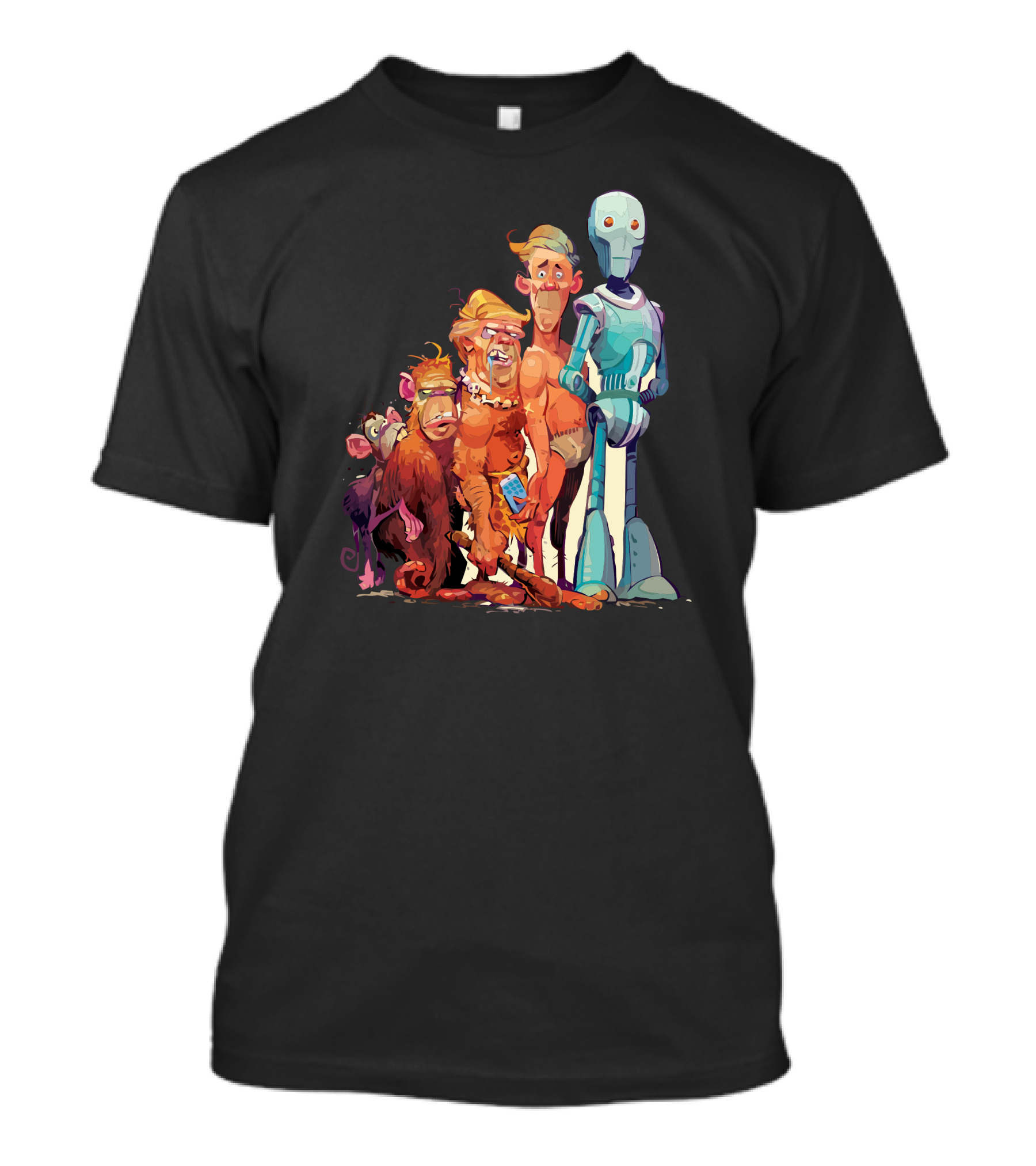 Ascent Of Man Evolution To Robot T-Shirt