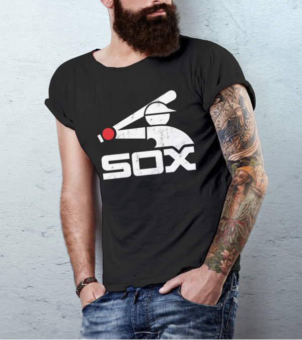 Sox Batter Silhouette With Red Ball T-Shirt