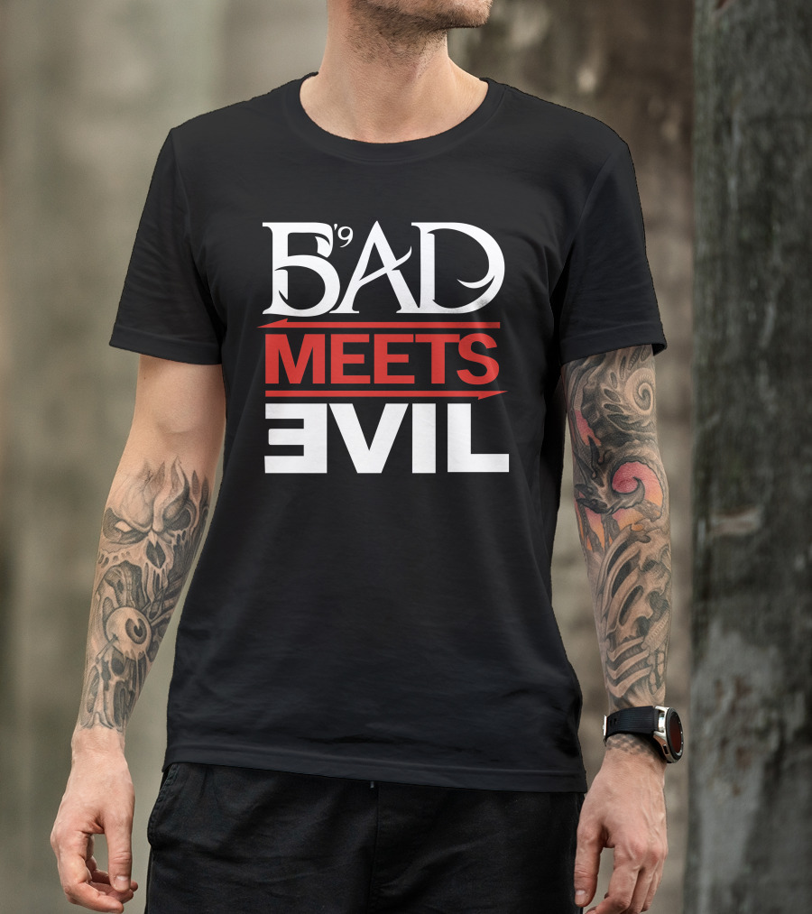 BAD MEETS EVIL Text T-Shirt