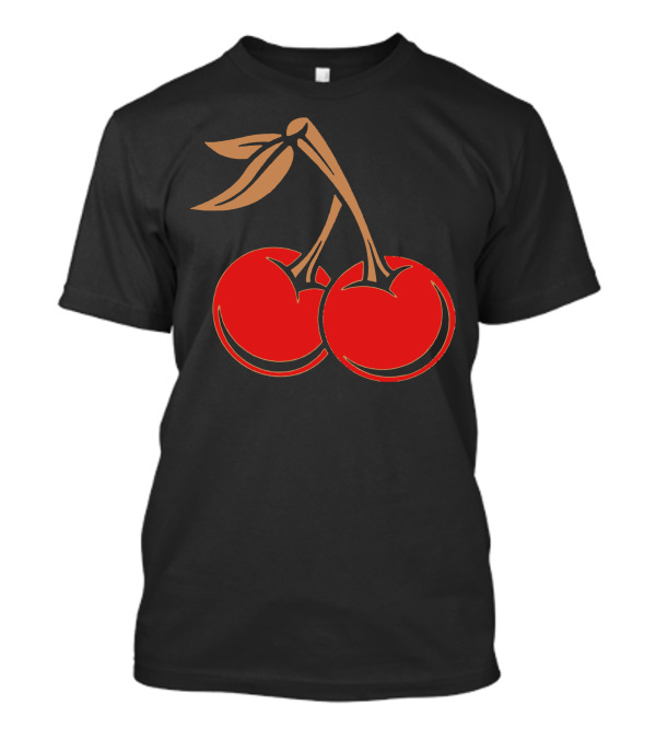 Big Texas Cherry Graphic With Red Cherry T-Shirt
