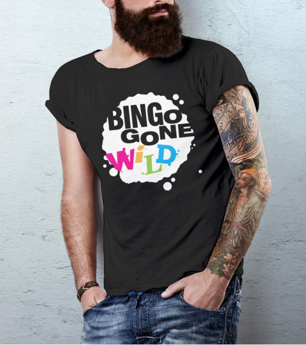 Bingo Gone Wild Colorful Splash T-Shirt