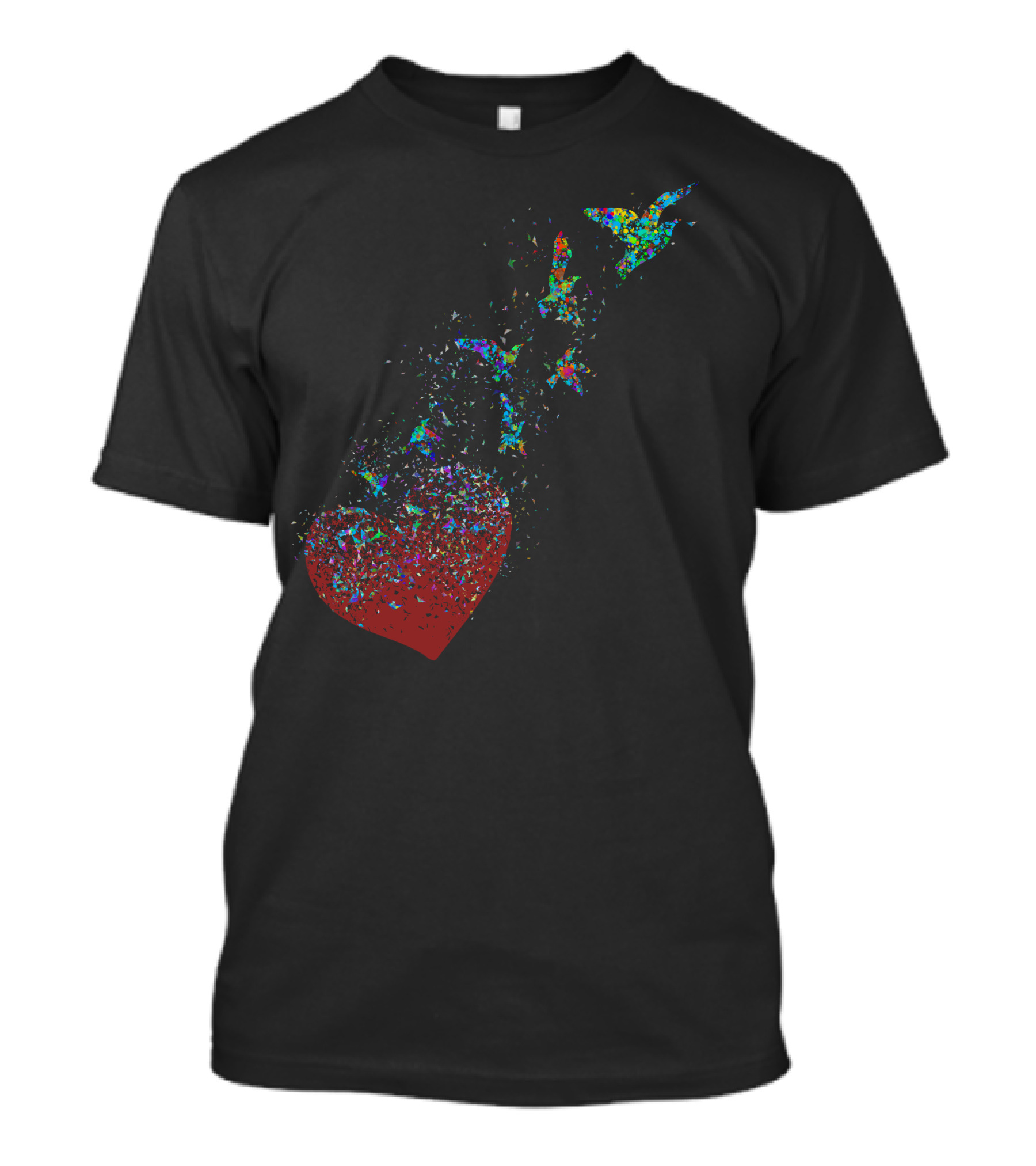 Heart Shattering Into Colorful Freedom T-Shirt
