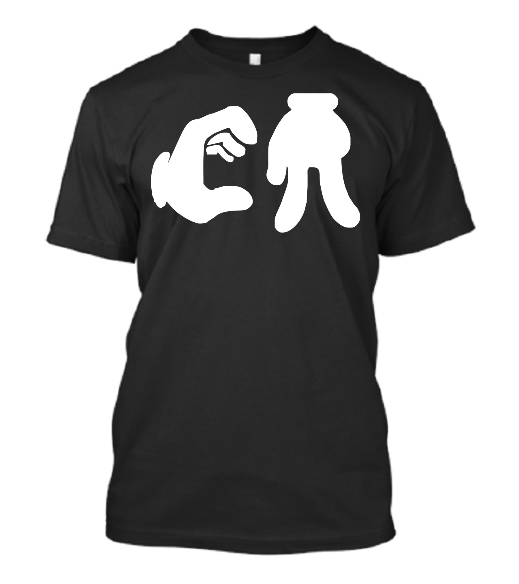 Ca Cartoon Hands Gesture Playful Iconic T-Shirt
