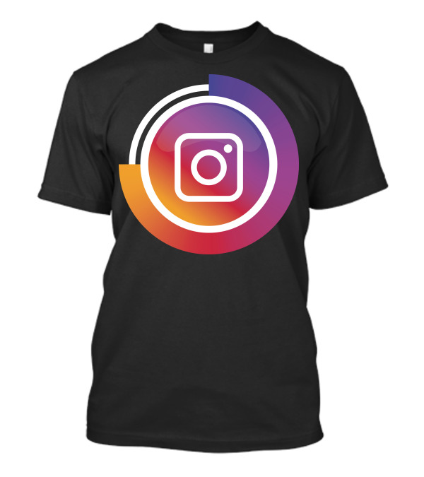 Instagram Camera Icon With Circular Gradient Background T-Shirt