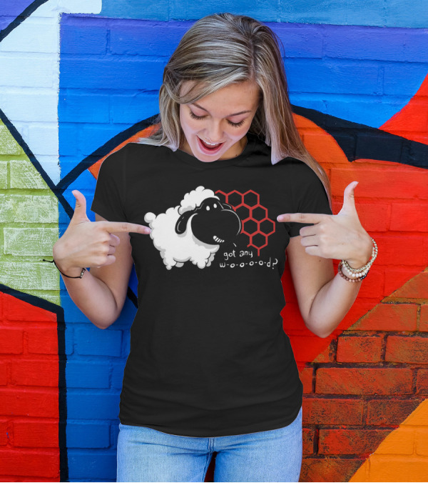 Catan Got Any Woooood Sheep Hexagon T-Shirt