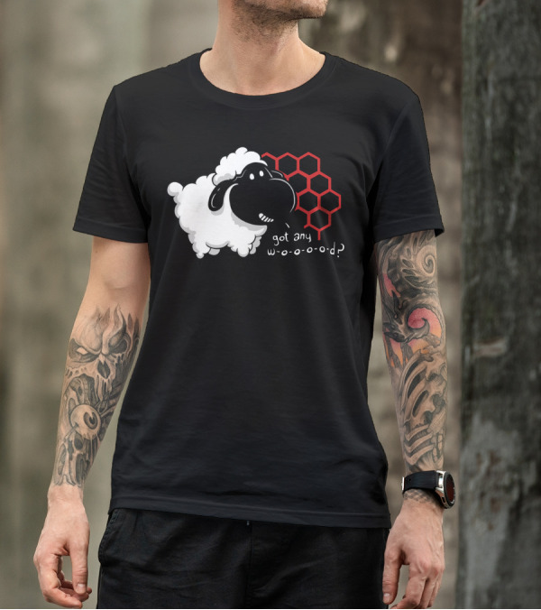 Catan Got Any Woooood Sheep Hexagon T-Shirt