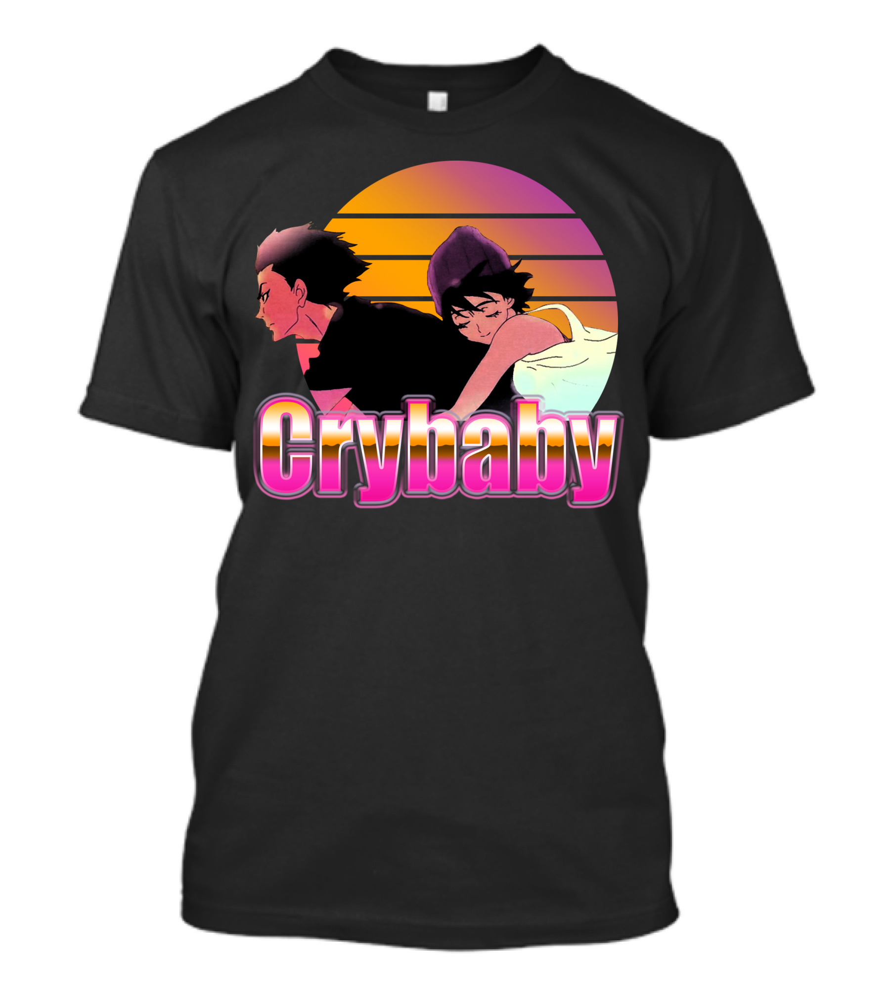 Crybaby Aesthetic Sunset Anime Vaporwave T-Shirt