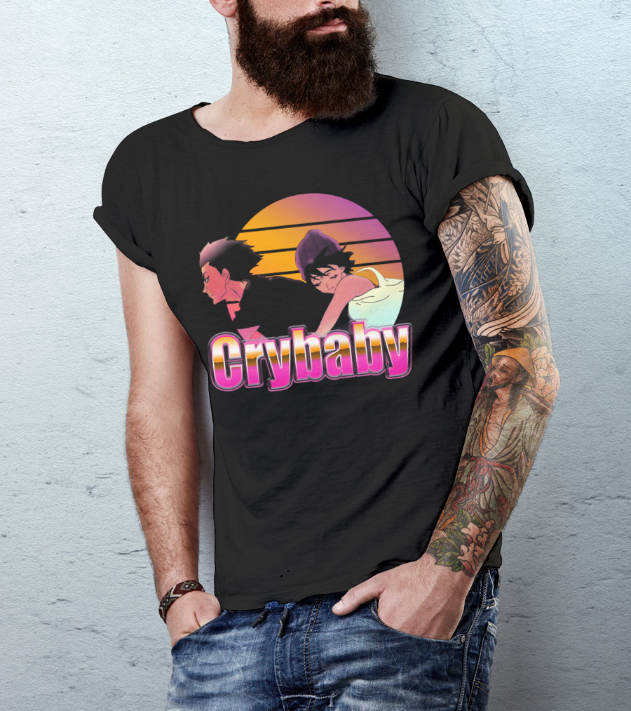 Crybaby Aesthetic Sunset Anime Vaporwave T-Shirt