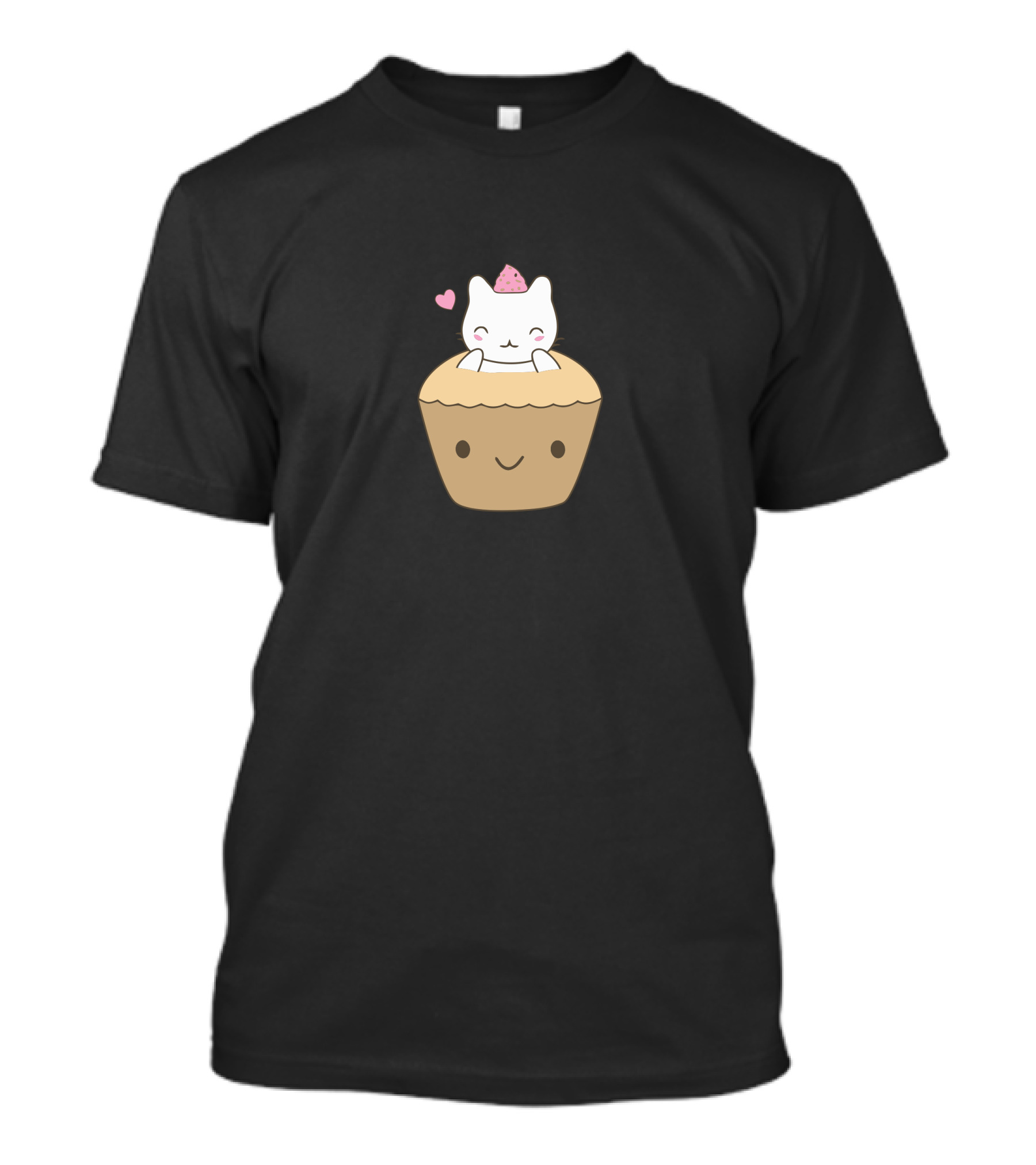 Cupcake Cat Is Sweet And Adorable With Heart T-Shirt