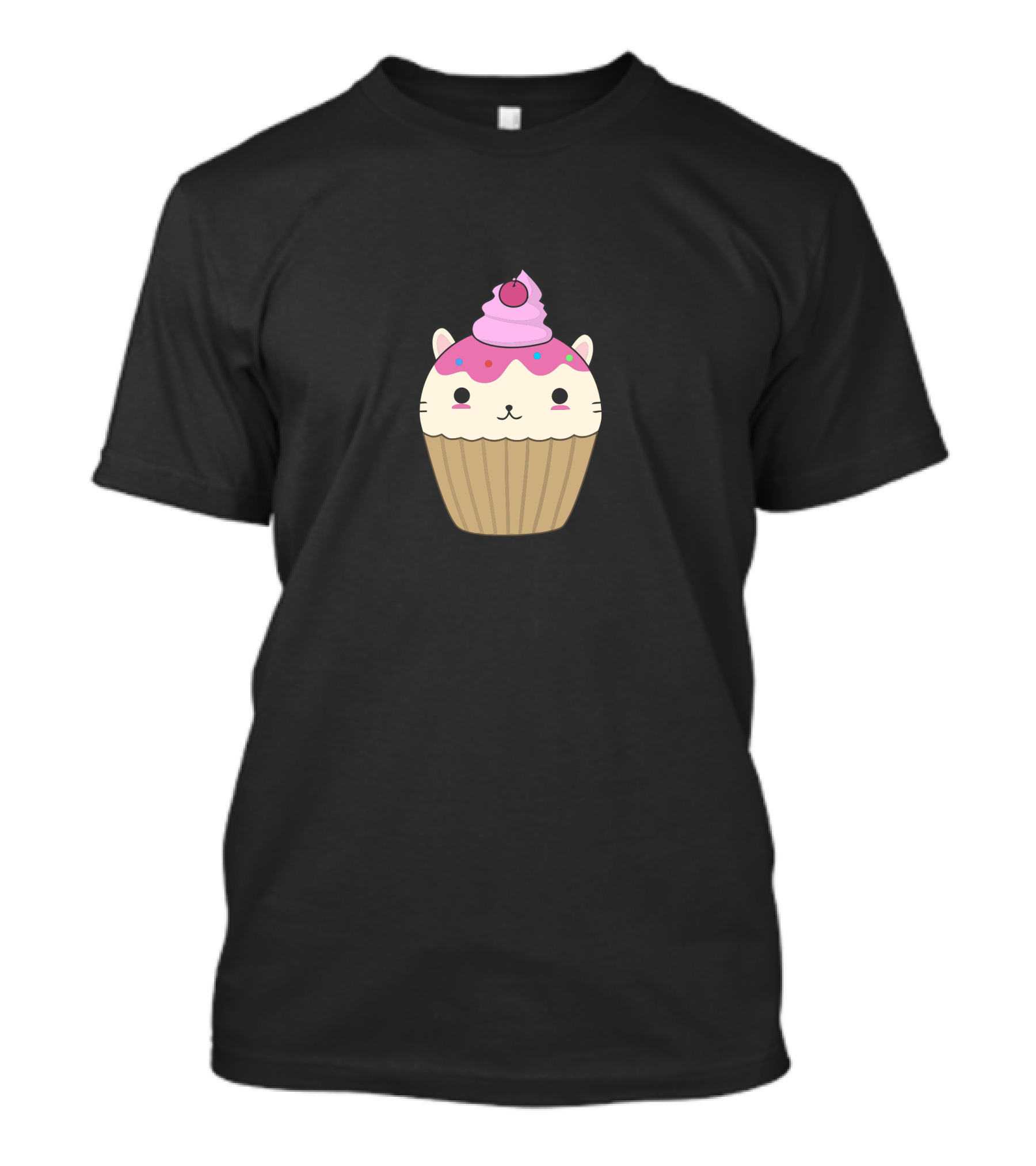 Cute Cat Cupcake Sweet Kawaii Dessert Pastel Colors T-Shirt