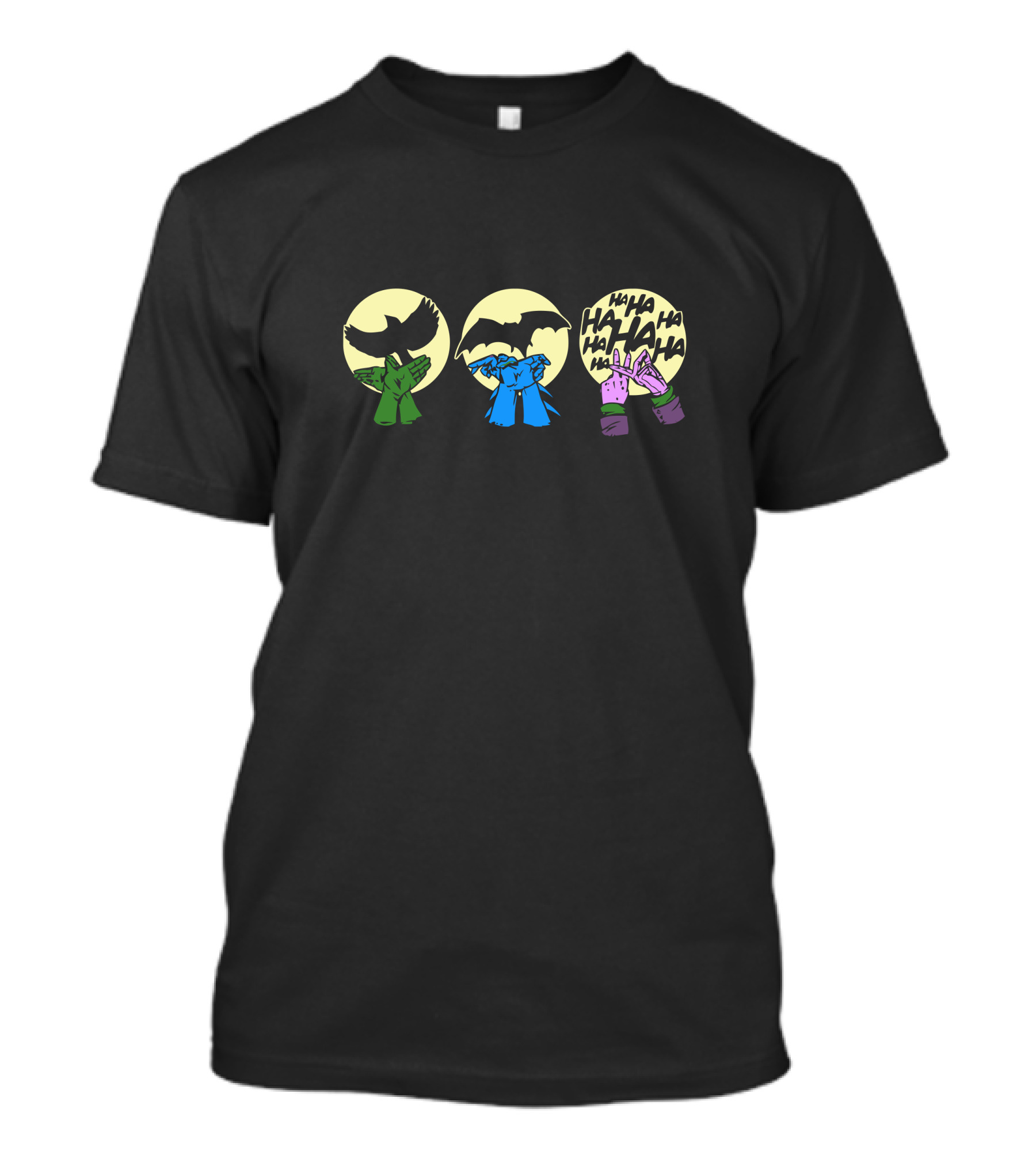 Dark Night Activities: Shadow Puppet Bat Moon Laughter T-Shirt