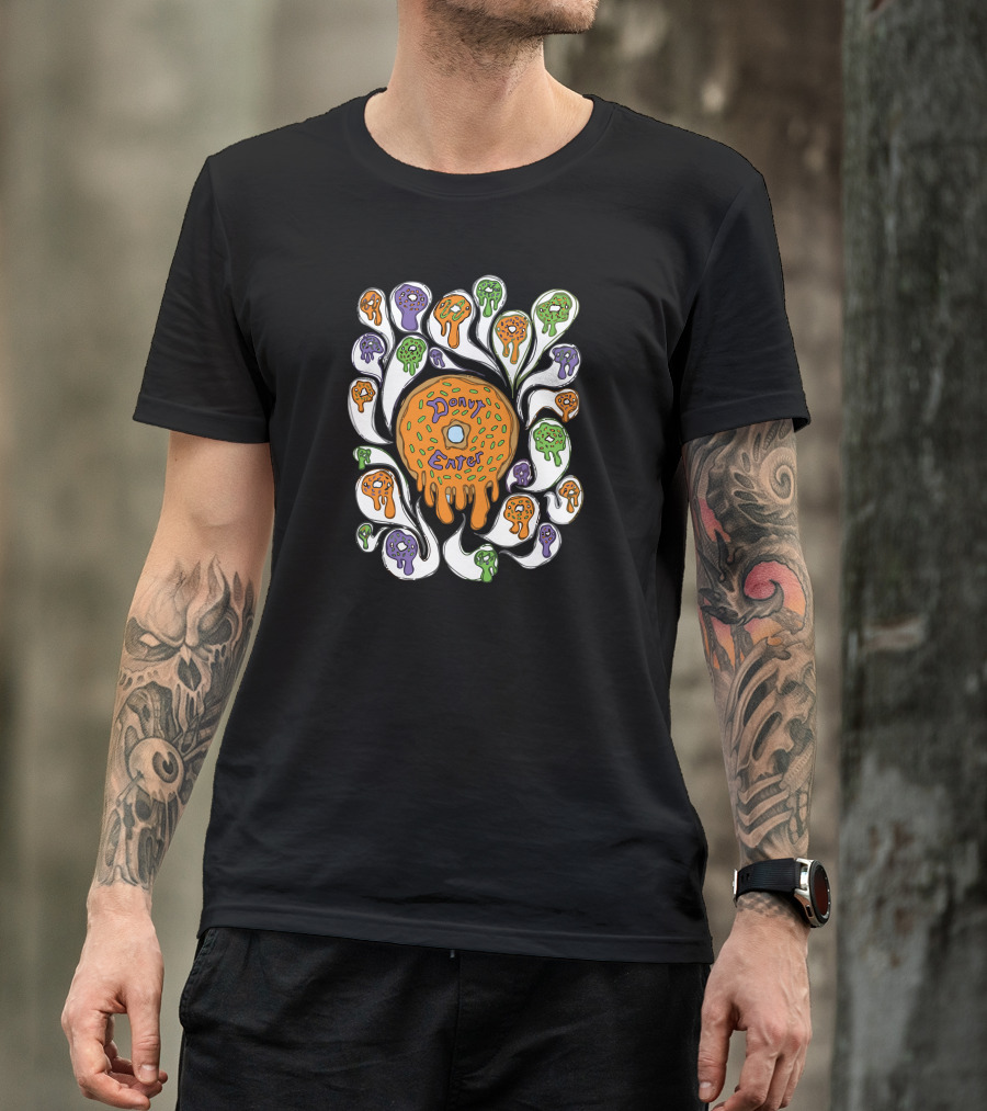 Donut Enter Dripping Colorful Alien Eyes T-Shirt