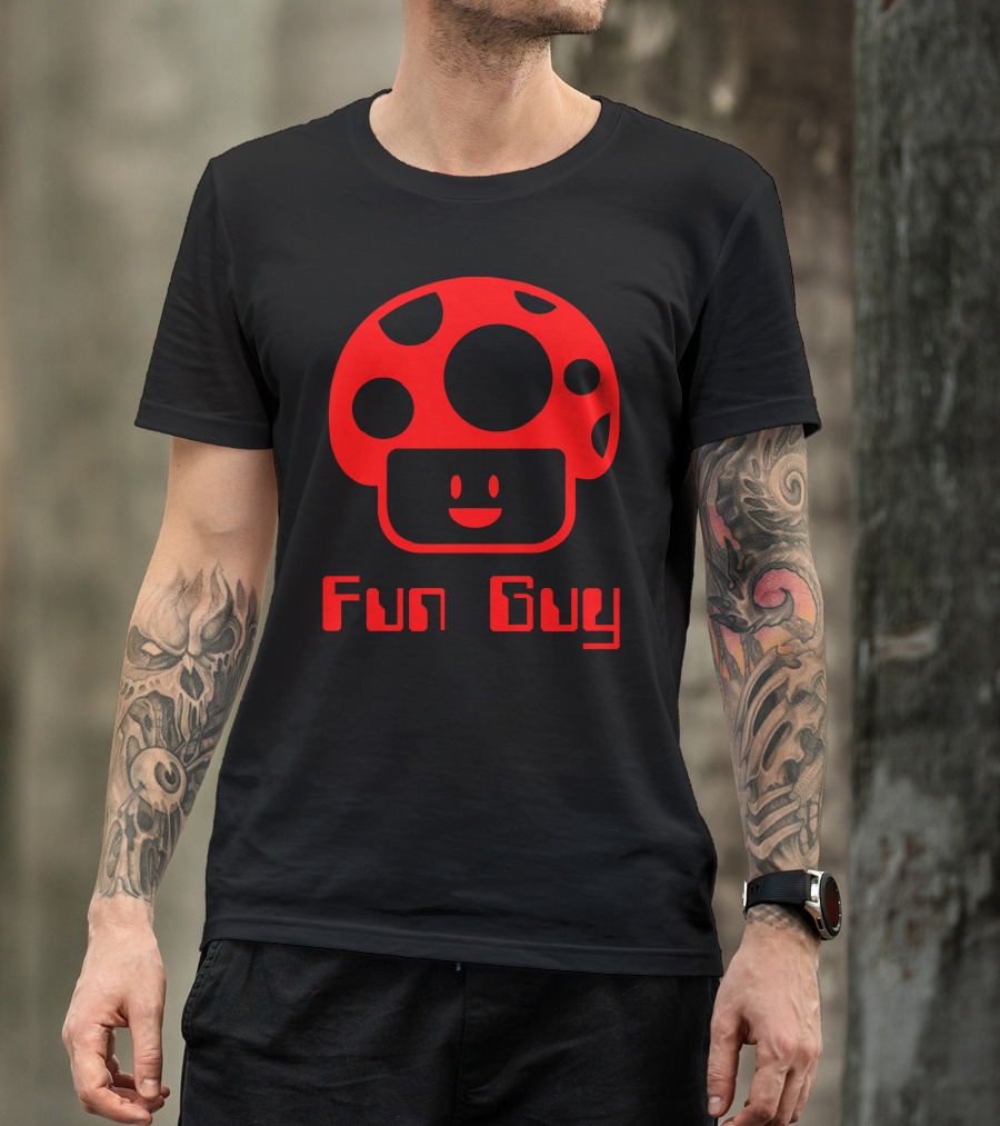 Fun Guy Smiling Red Mushroom T-Shirt