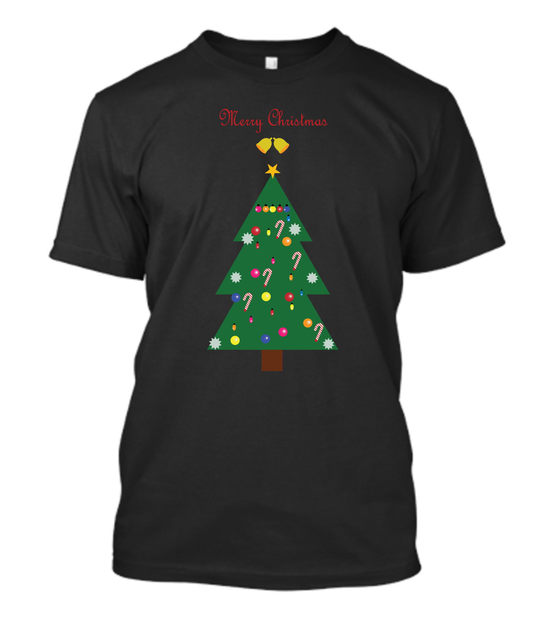 Merry Christmas Tree Candy Cane Fun T-Shirt