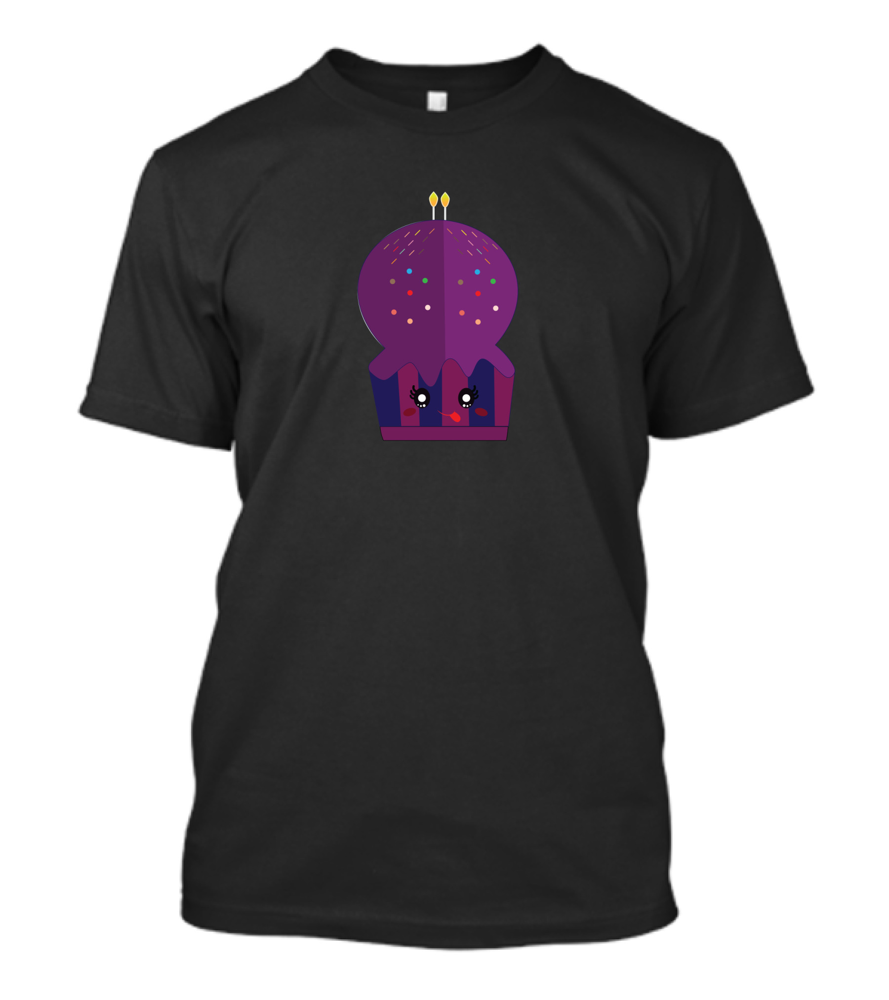 Funny Monster Birthday Cupcake With Colorful Sprinkles T-Shirt
