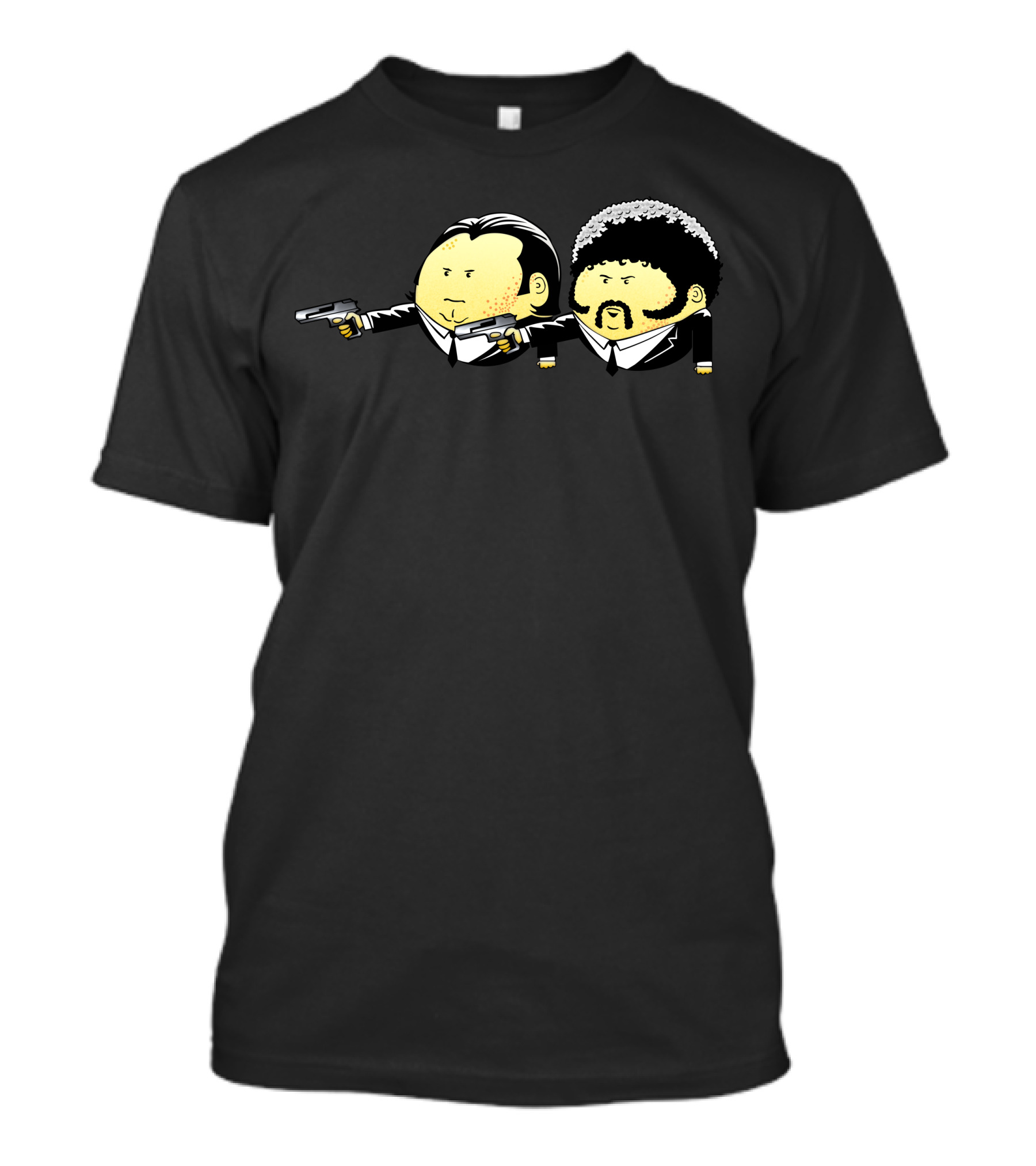 Extrapulp Funny Parody Of Iconic Suit-Wearing Characters With Guns T-Shirt