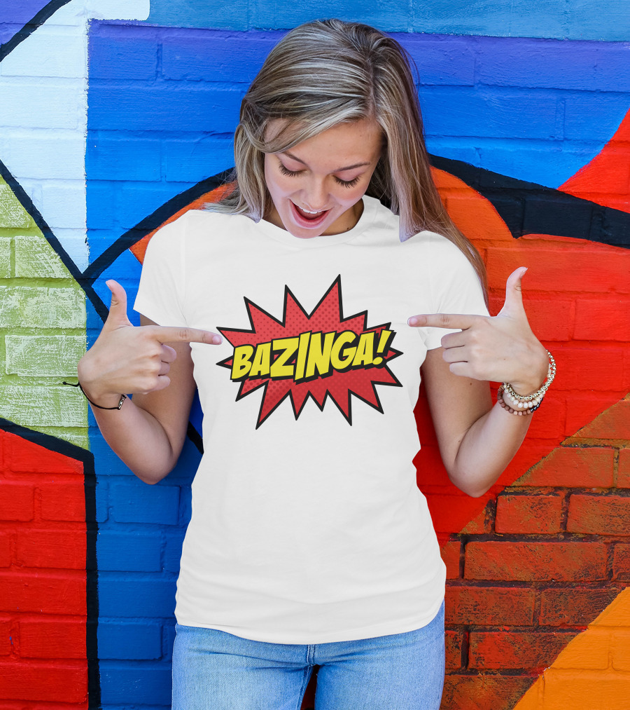 Bazinga Funny Sayings Comic Pop T-Shirt