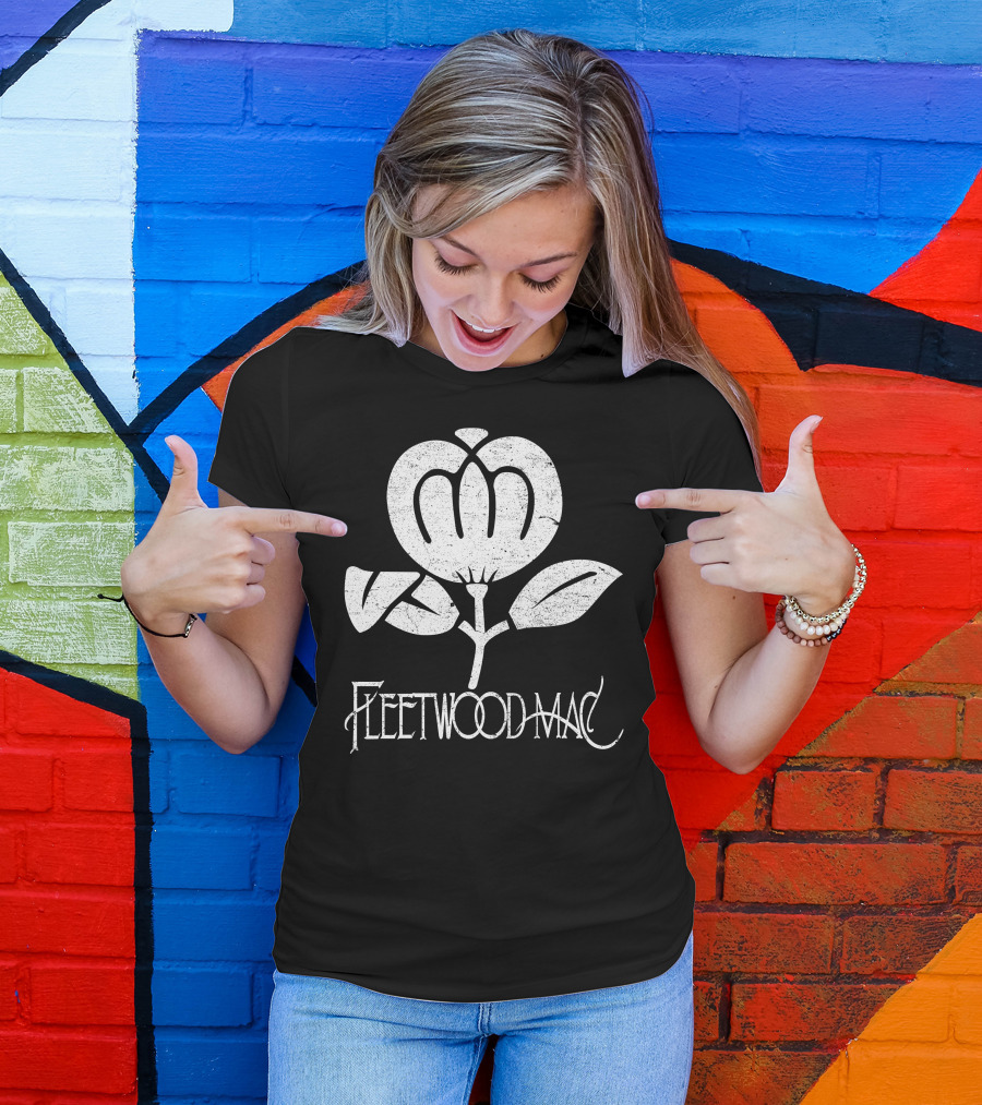 Fleetwood Mac Grunge Texture Flower T-Shirt