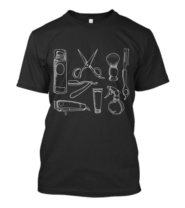 Scissors Razor Clippers Comb Hair Cut工具 T-Shirt