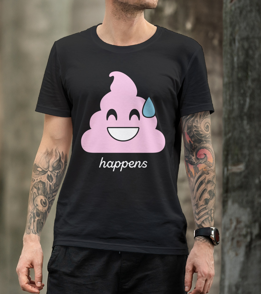 Happens Emoji Poop Smiley T-Shirt