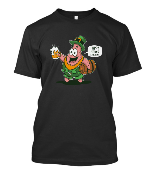 Happy Patrick Star Day Leprechaun Celebration Beer Mug T-Shirt