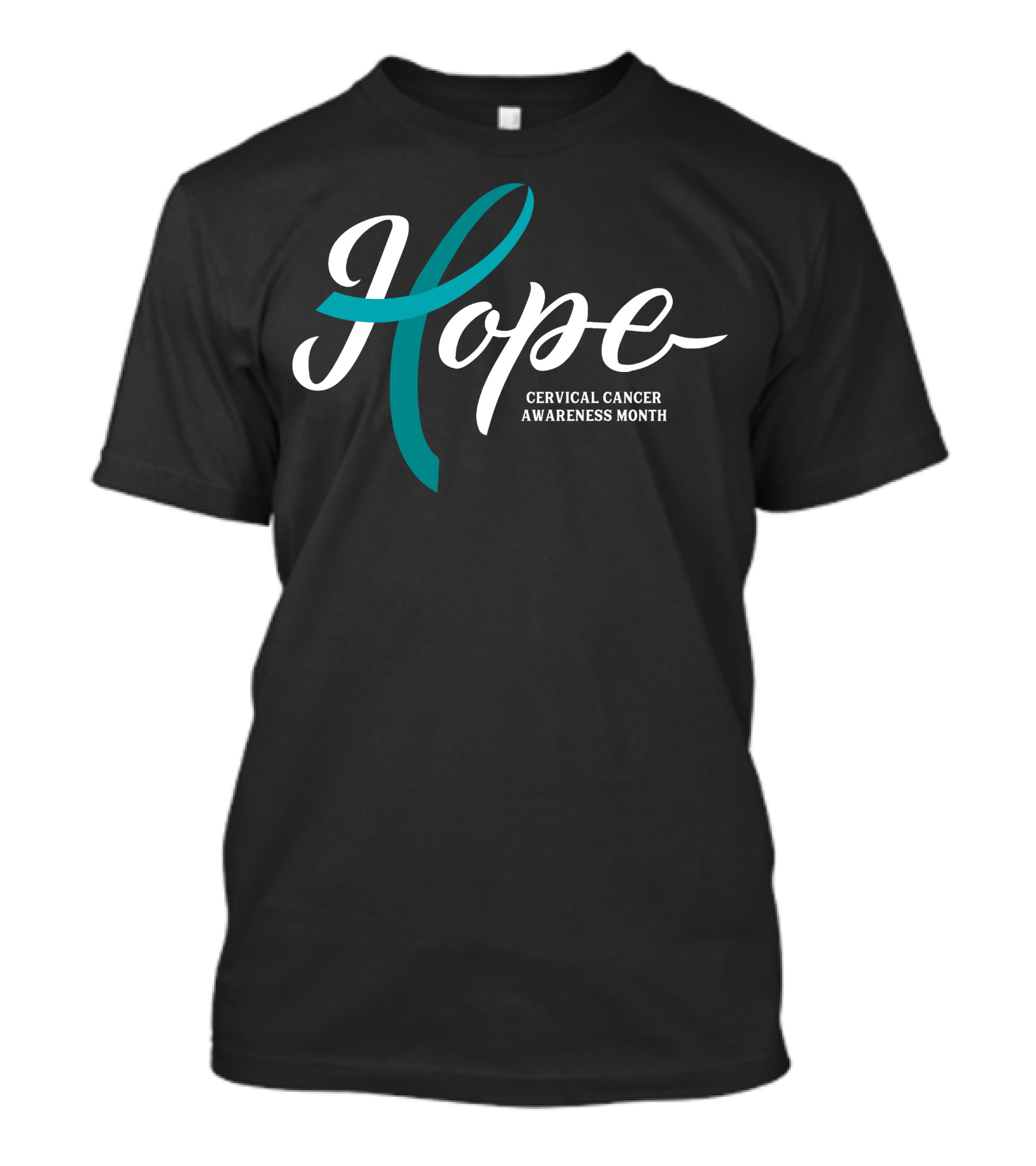 Hope Cervical Cancer Awareness Month Ribbon For T-Shirt