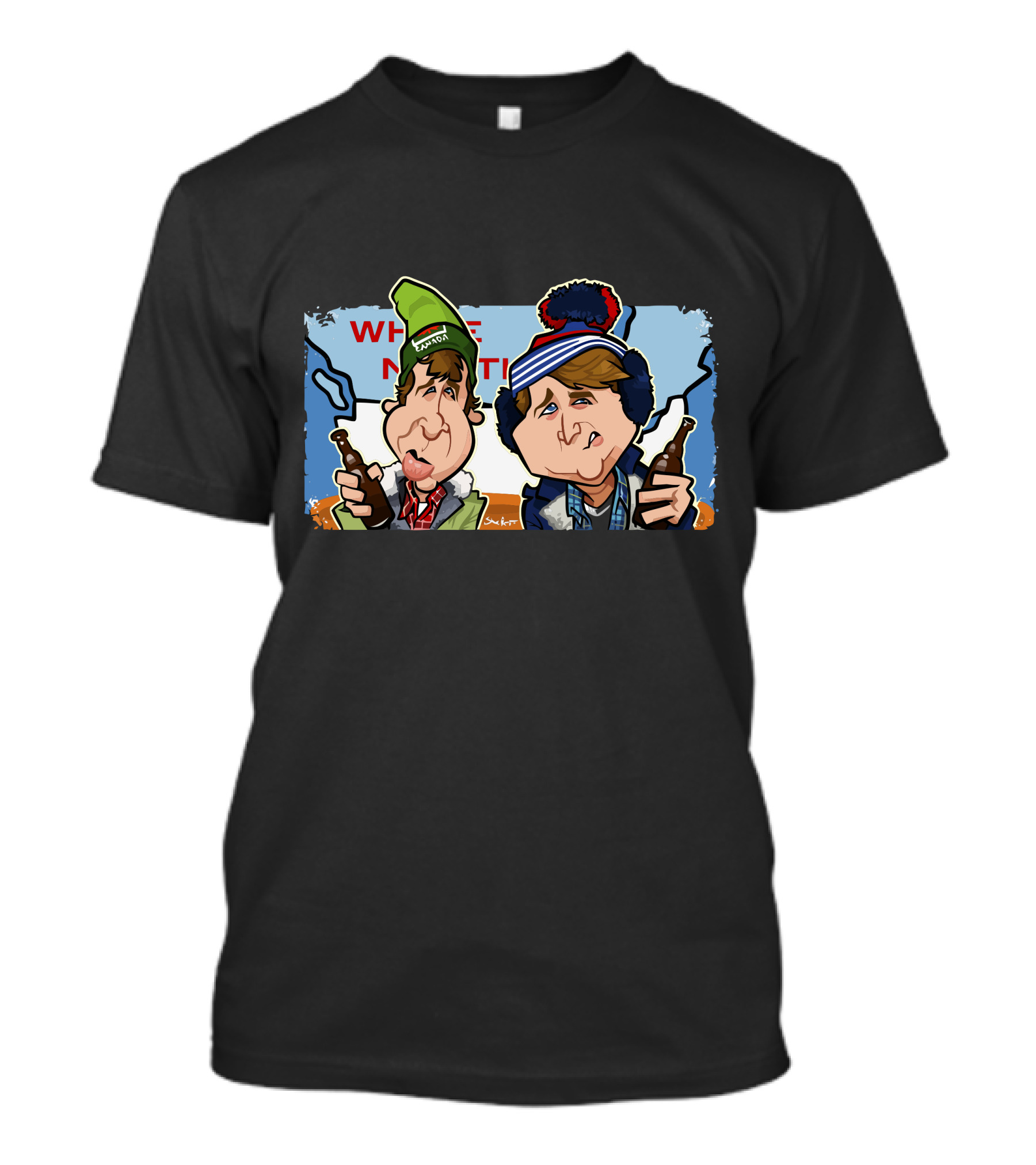 Hosers Eh Strange Brew McKenzie Brothers Beer Caricature Winter Hats T-Shirt