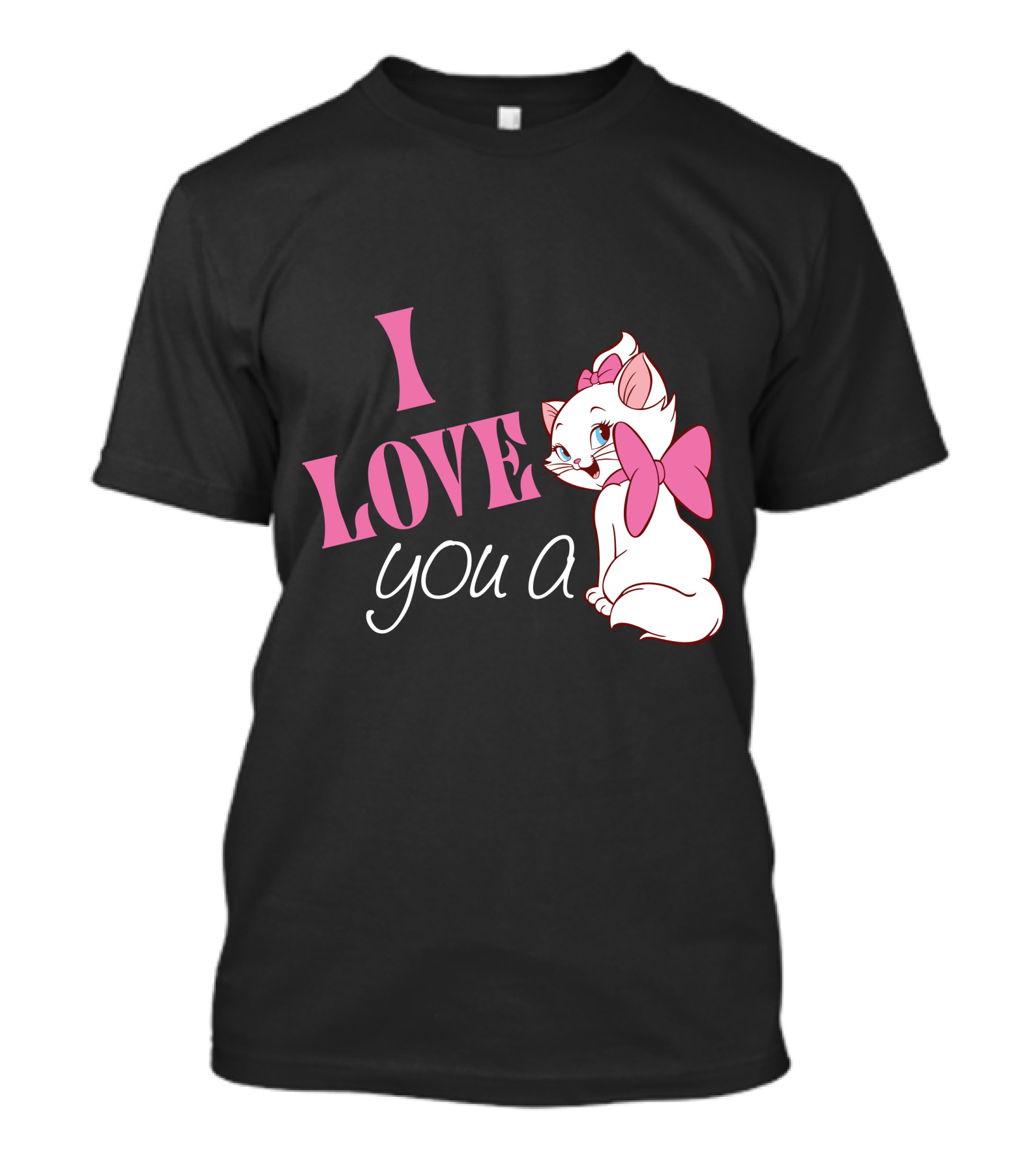 I Love You A Cat With Pink Bow T-Shirt