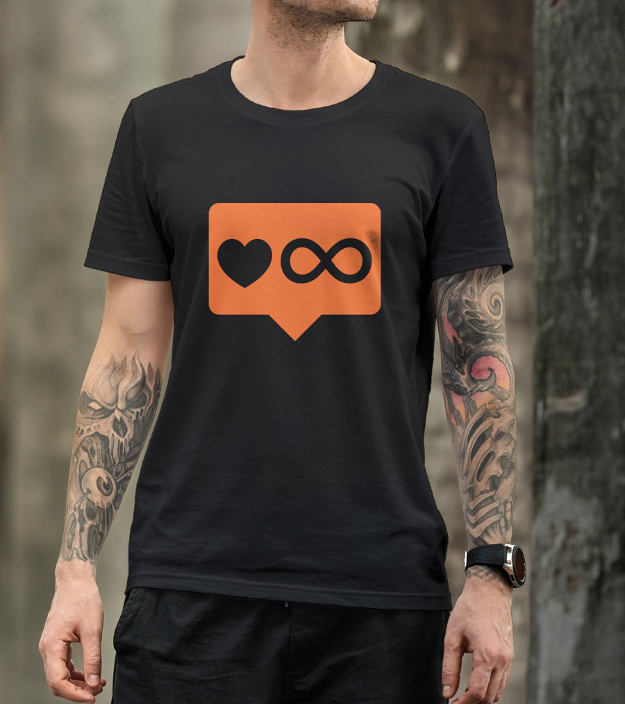 Heart Infinity Symbol Notification Love Forever T-Shirt