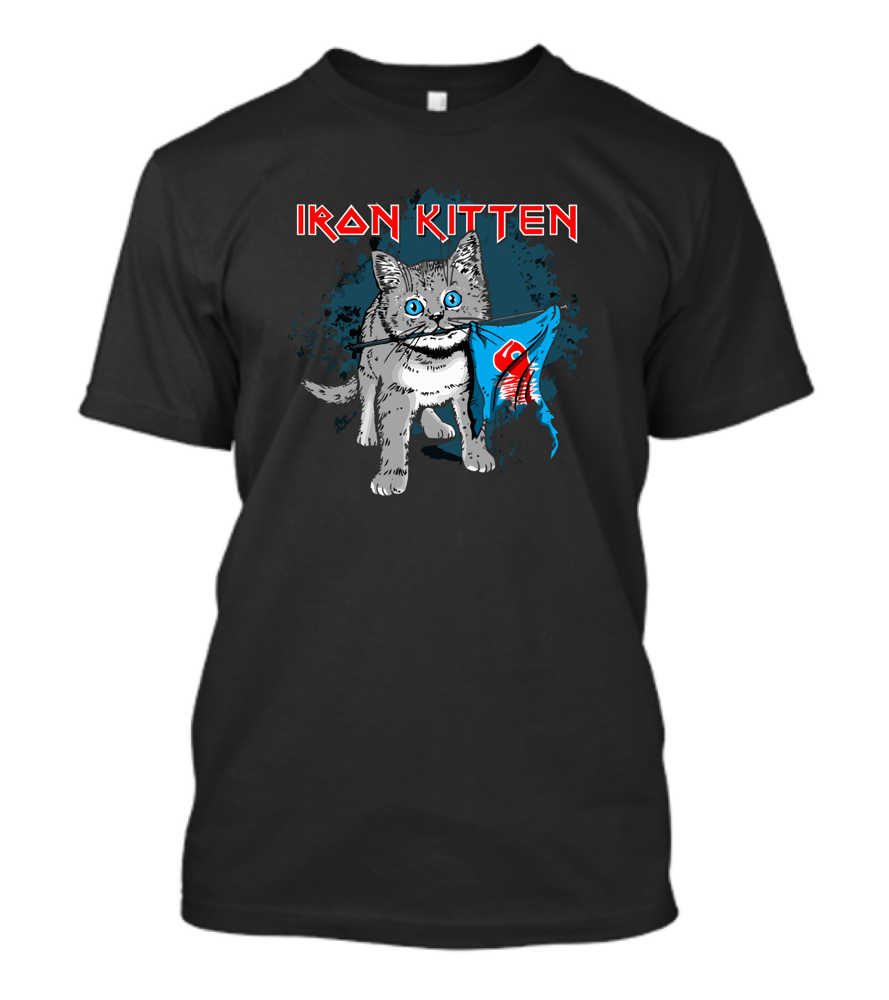 Iron Kitten Steals Eddie's Flag T-Shirt
