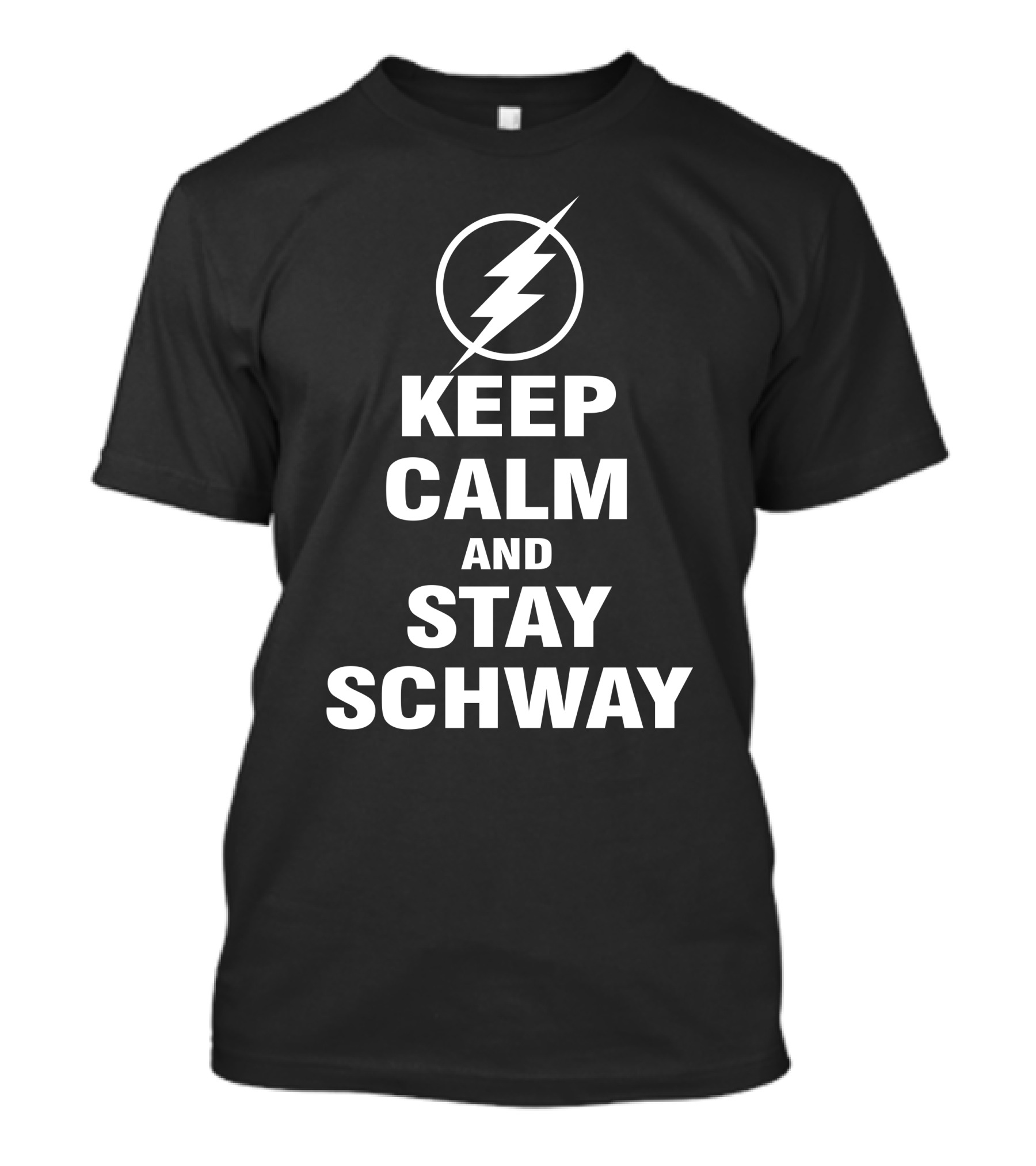 Keep Calm And Stay Schway Flash Lightning Bolt Emblem T-Shirt