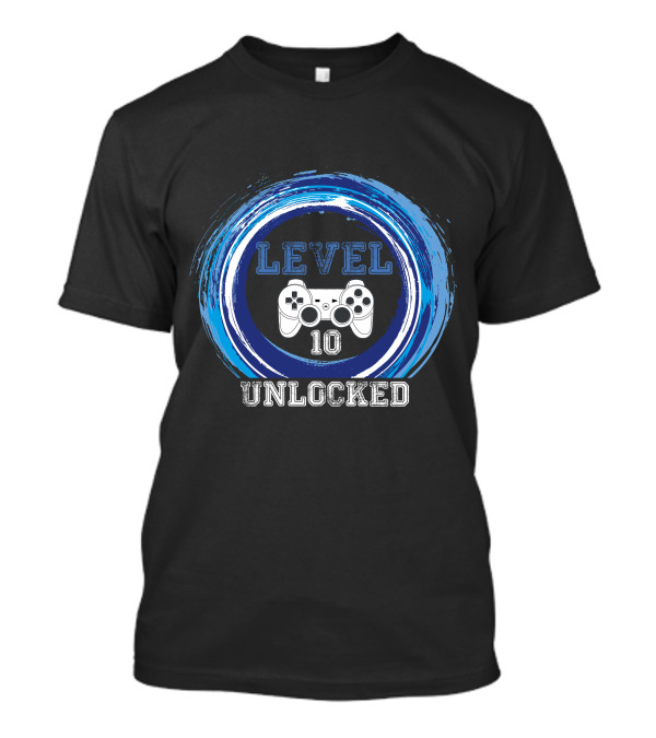 Level 10 Unlocked Game Controller Circular T-Shirt