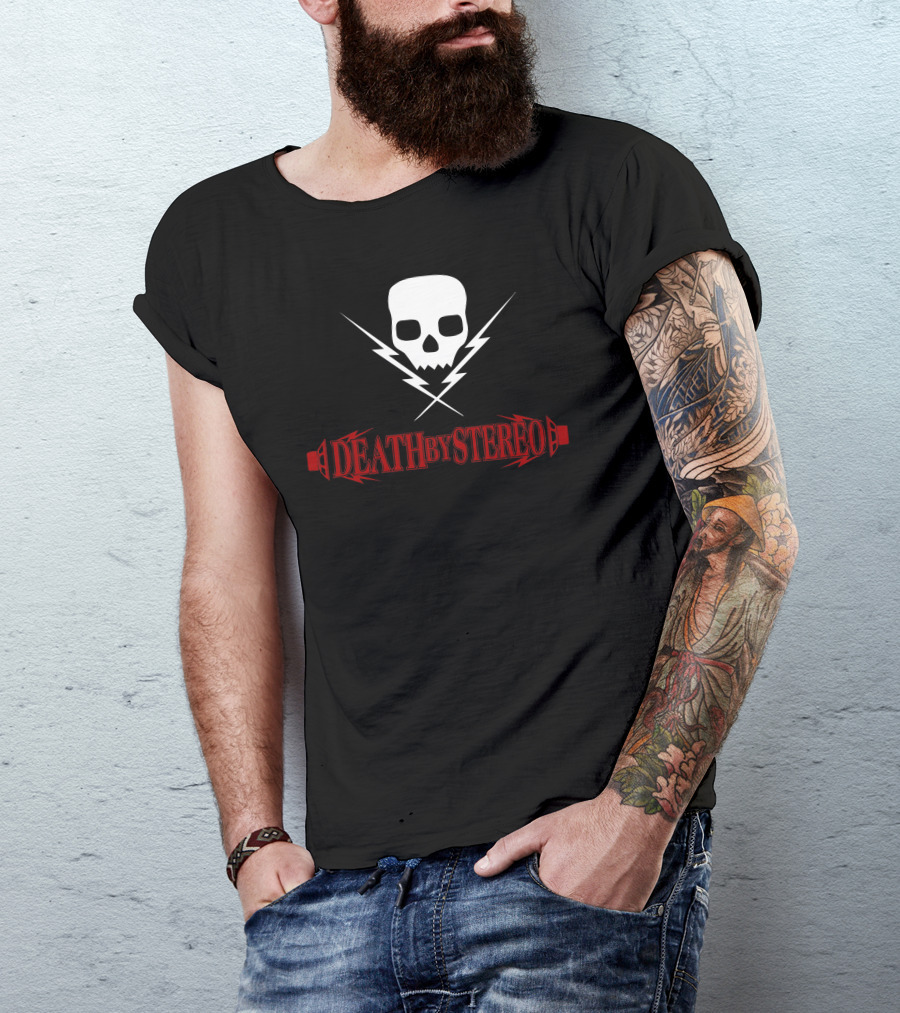 DEATH BY STEREO Skull And Lightning T-Shirt