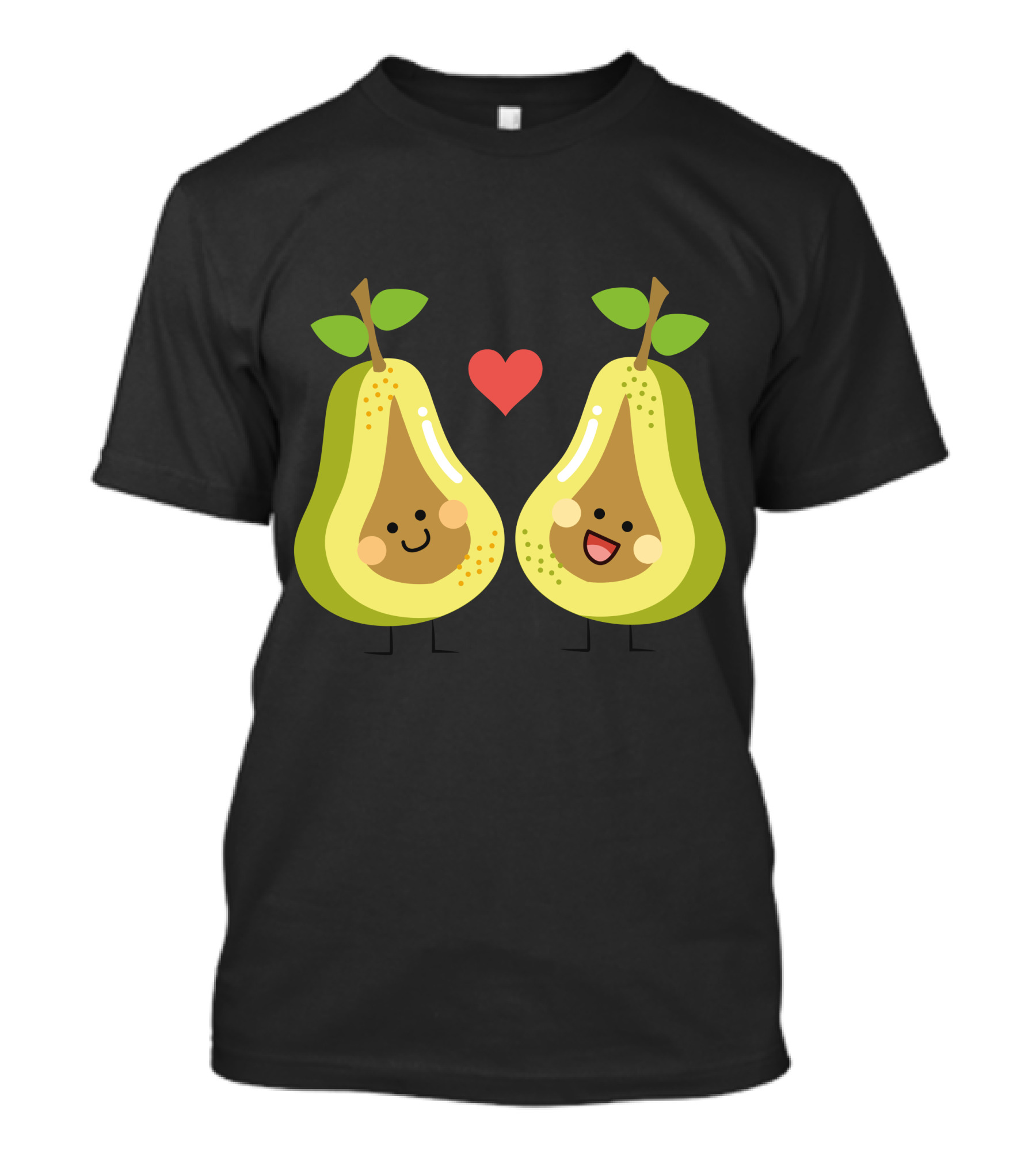 Pear Love Heart Smiling Faces T-Shirt